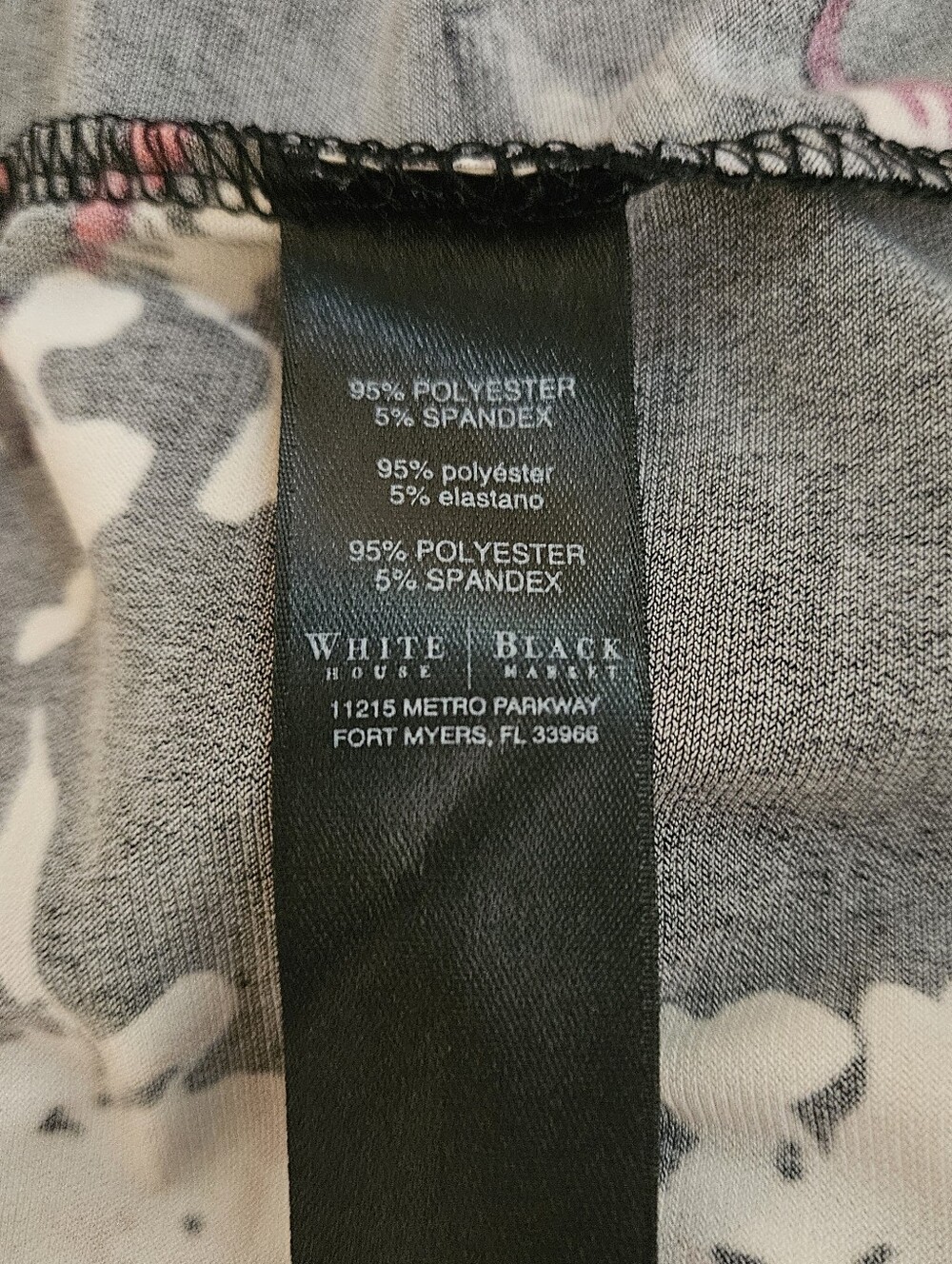 White House Black Market Black Floral Tunic with Pink and Cream Accents - Picture 5 of 5